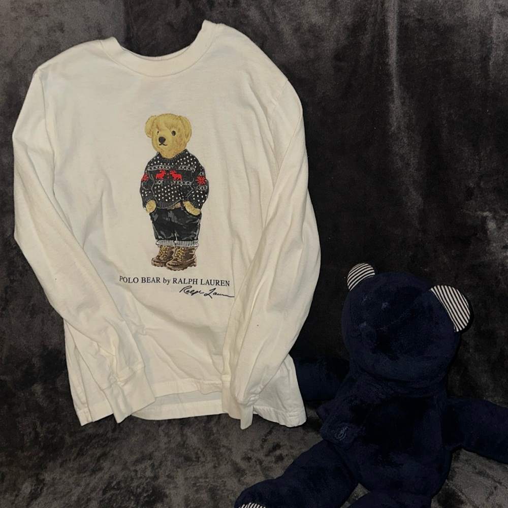 Polo Ralph Lauren Boys L/S crew shirt PoloBear logo size 7